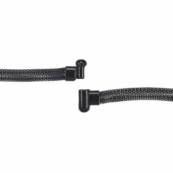 Black Anchor Stainless Steel Mesh Bracelet for Men - namana.london