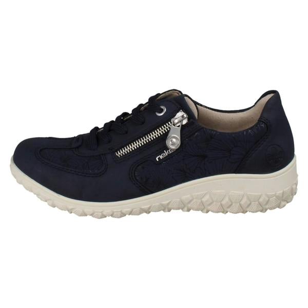 Rieker Womens Rieker Extra Wide Detailed Lace Up Trainers With Side Zip 59501