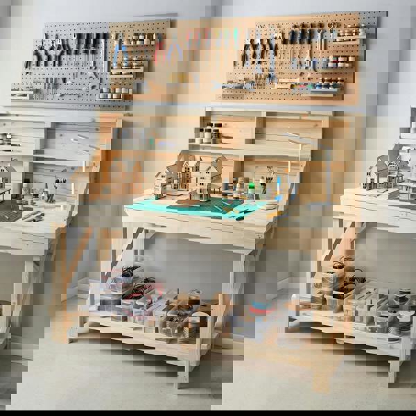 Arbor Garden Solutions Acorn Wooden Workbench With Back Panel