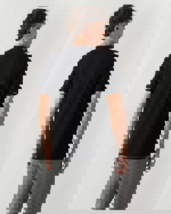 back shot of a model wearing a Parajumpers Shispare Mens T-Shirt in Black 541