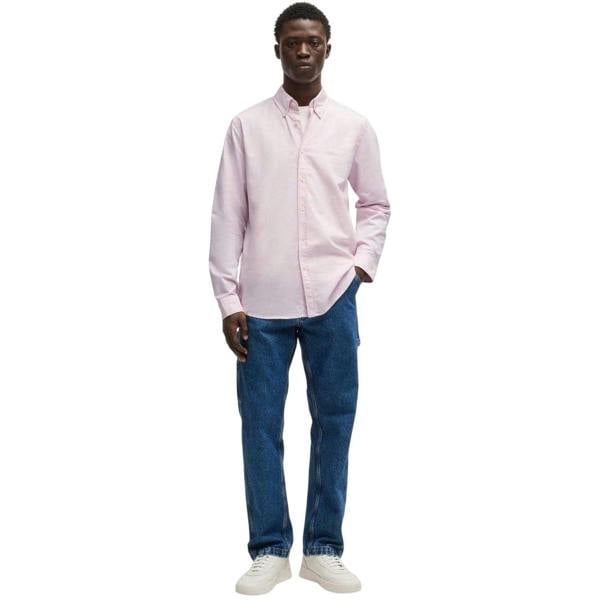 Boss Mens Rickert Oxford Shirt - Pink - 