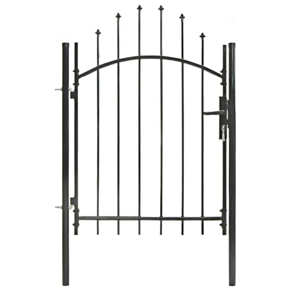 Berkfield Garden Gate Steel 1x1.5 m Black