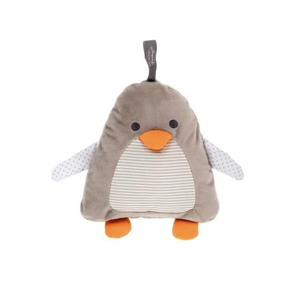 Fashy rapeseed heat pack with soft gray Pia Penguin plush cover