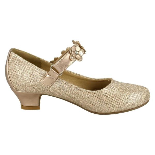 Spot On Girls Spot On Glittery Mid Heel Party Shoes