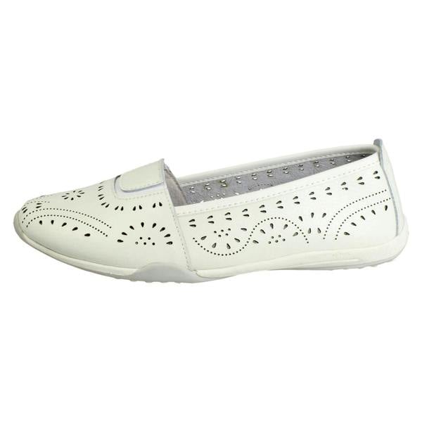 Down to Earth Ladies Down To Earth Punch Detail Casual Shoes F80578