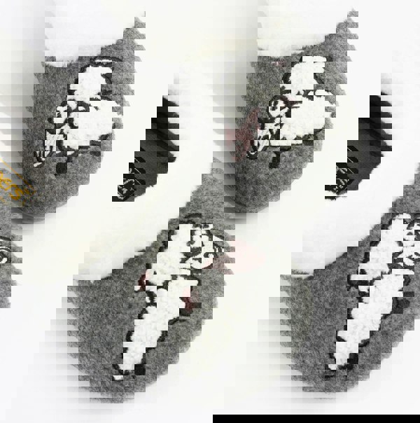 Sleepers NIKKI Womens Felt Sheep Full Slippers Grey