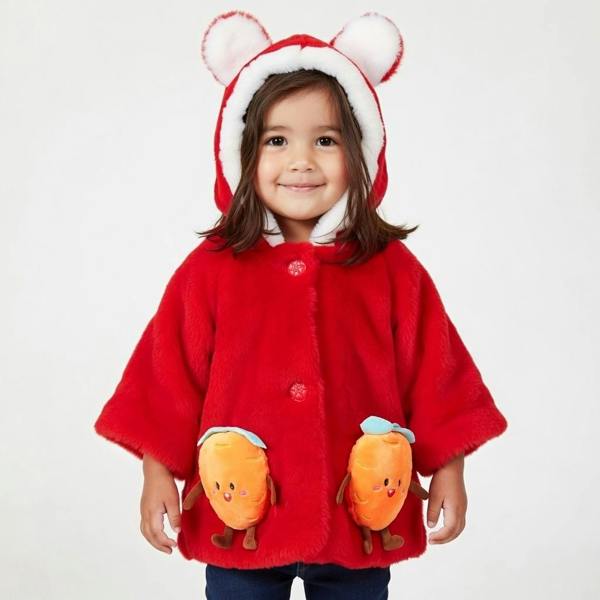 Cinda Soft faux fur Hooded Coat