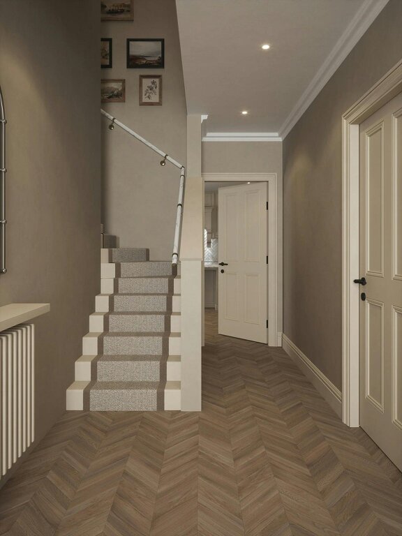 Handrails Direct Montford Soft White Marble Single Winder Handrail - Montford Soft White Marble - Loxley Antique Brass
