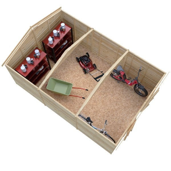 Shire Overlap Double Door No windows 10x15 Economy Storage Shed