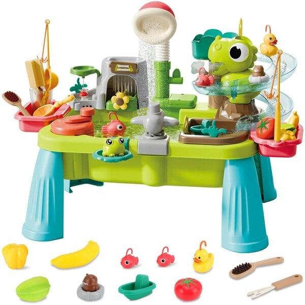 deAO Toys deAO Dinosaur Sand & Water Table Sink Green