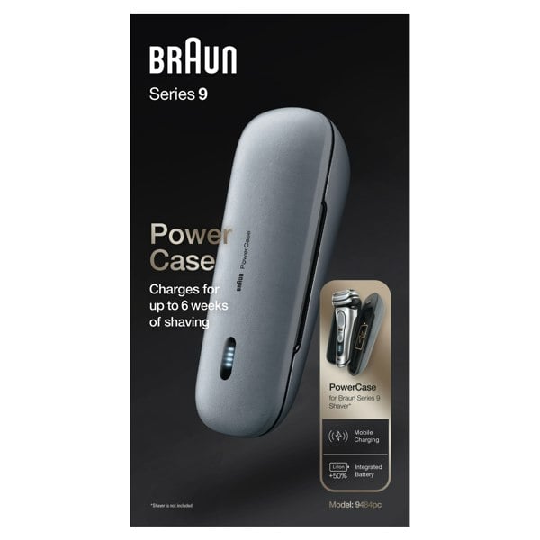 Braun PowerCase, Mobile Charging Case, Compatible with Series 9 and Series 8 Shavers