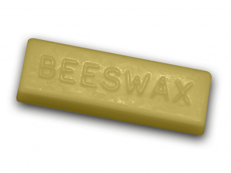 White background beeswax blocks