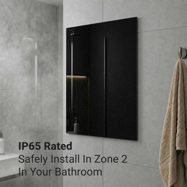 Mirrorstone Heating 580W Quartz Glass Wi-Fi Infrared Heating Panel (Available In Black Or White)