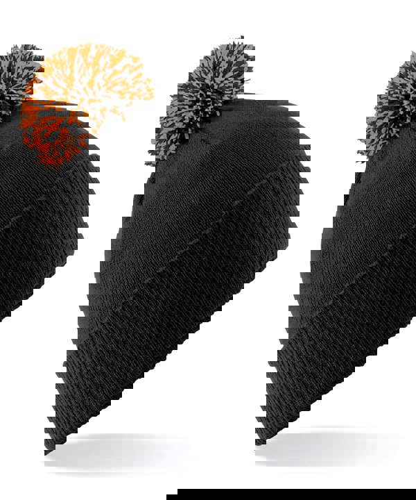Beechfield Unisex Beechfield Snowstar Rib Knit Acrylic Pom Beanie {BC450}
