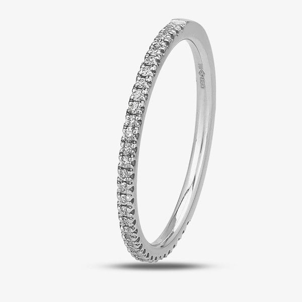 T. H. Baker Platinum 1.35mm Vintage Diamond Half Eternity Ring WVGH1/1.35R100 PLAT