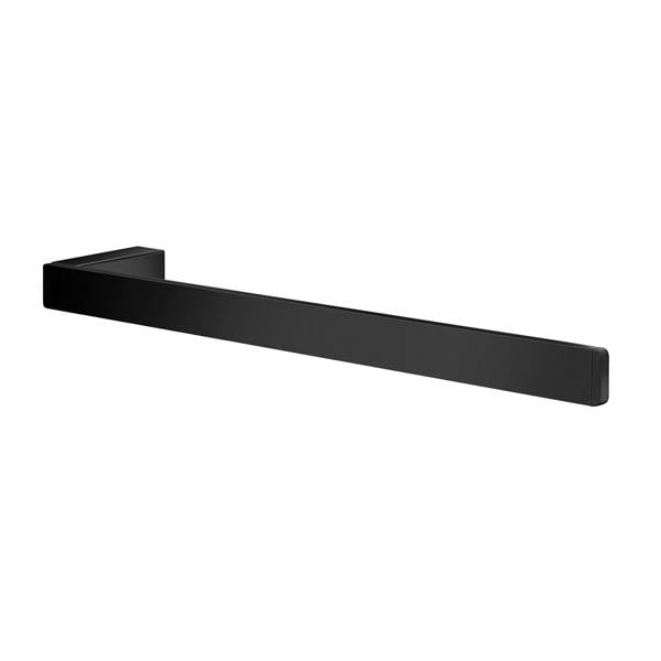 Matt black towel rail