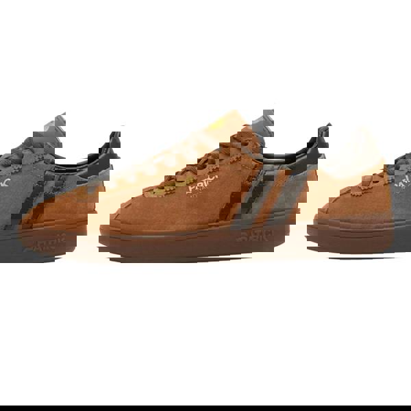 Patrick Mens Monaco Suede Cupsole Trainers - Brown/Dark Brown - 