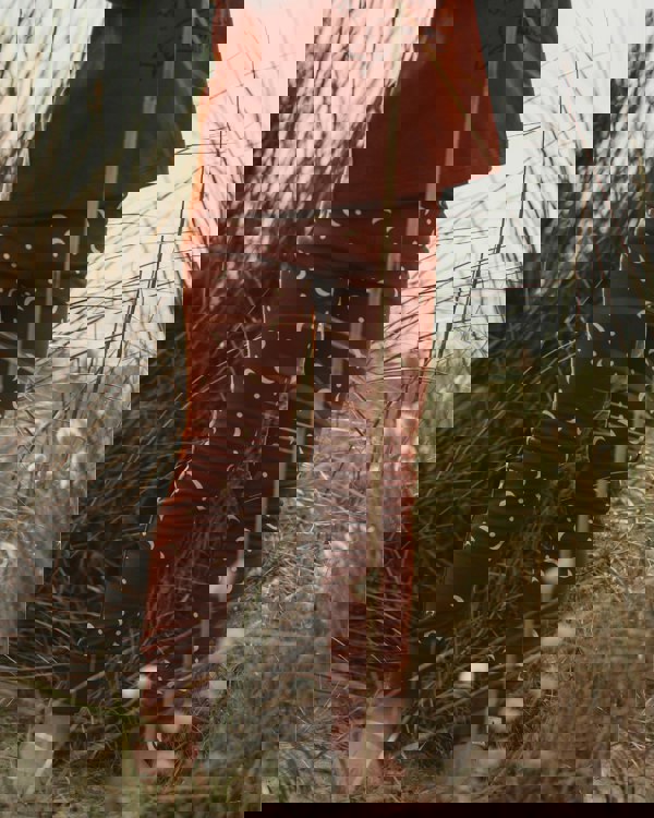 Orange Half Moon Print Leggings - image 3