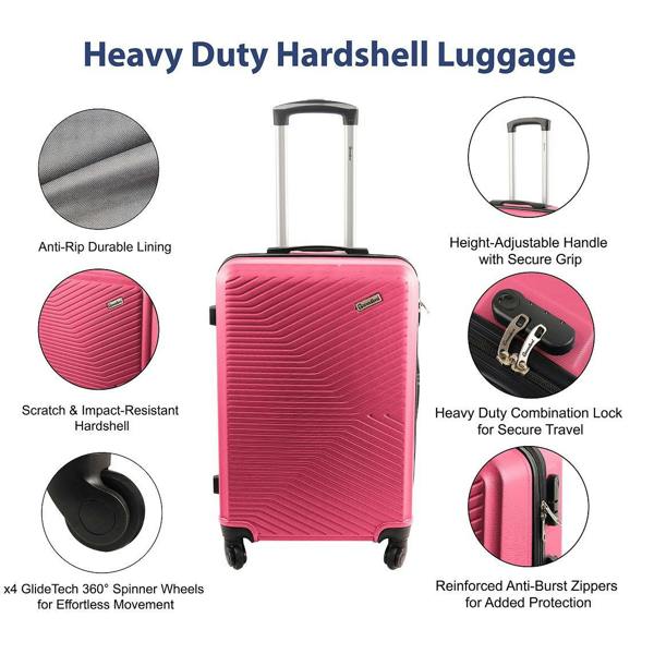 Groundlevel XL Delta Hard Shell 3 Piece Luggage Set