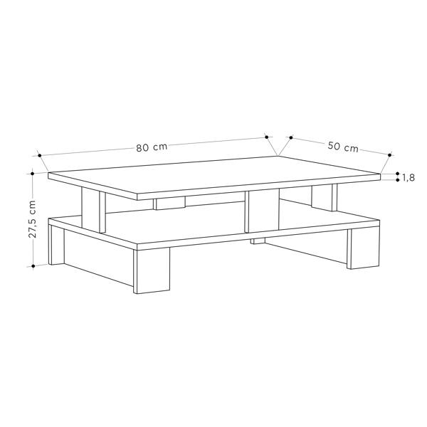 Decortie Mansu Modern Coffee Table Multipurpose  H 27.5cm