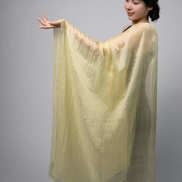 Golden Yellow Silk Scarf – Hand-Dyed Mulberry Silk, Eid & Festival Wrap