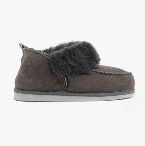 Shepherd ALBINA Womens Sheepskin Slipper Boots Asphalt