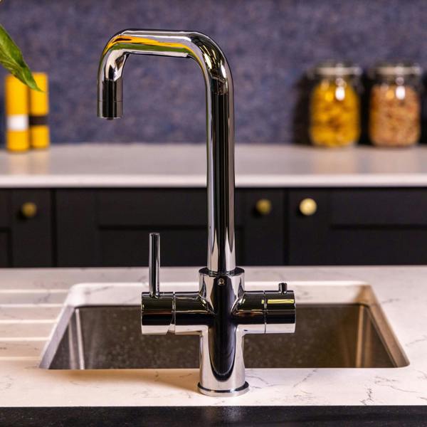 Flode Kyld 4 in 1 Instant Boiling & Cold Water Tap with Filtered Chilled Water | Polished Chrome Finish
