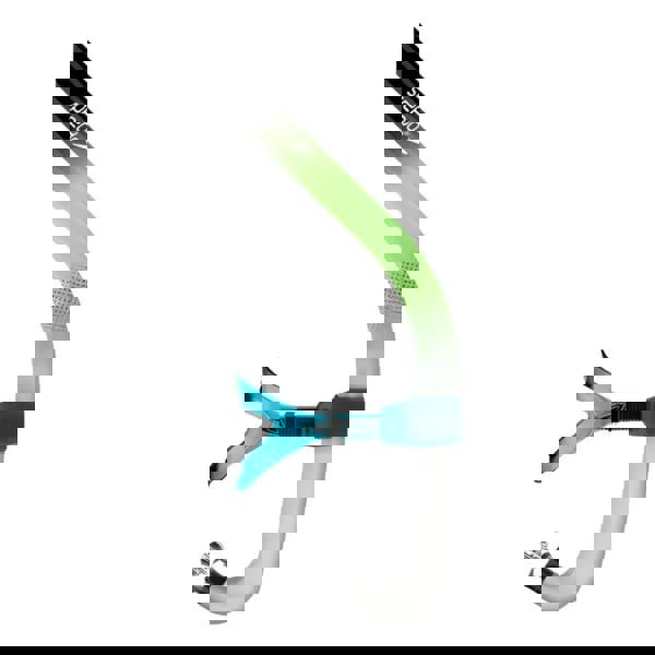 Speedo bullet head snorkel in blue green with gradient tube