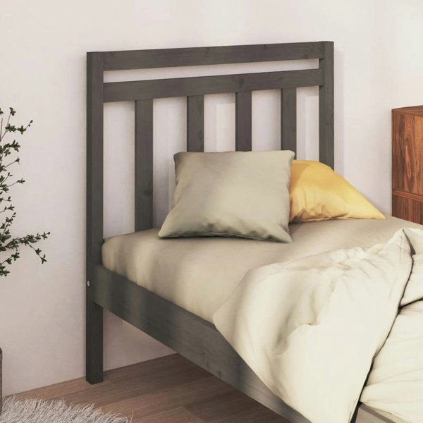 Berkfield Bed Headboard Grey 96x4x100 cm Solid Wood Pine