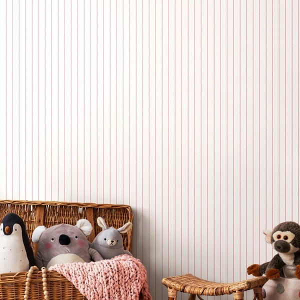 Hoopla Walls Scallop Stripe - Rose 10m Wallpaper