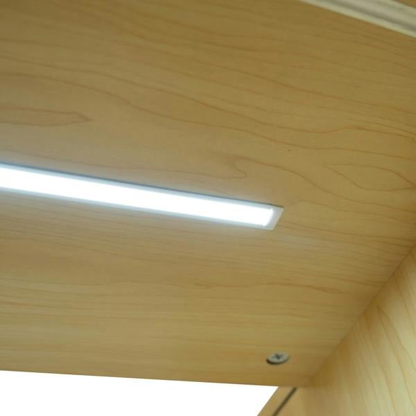 Maple LED shop counter set featuring a sleek design, smooth surface, and integrated lighting for enhanced visibility and style