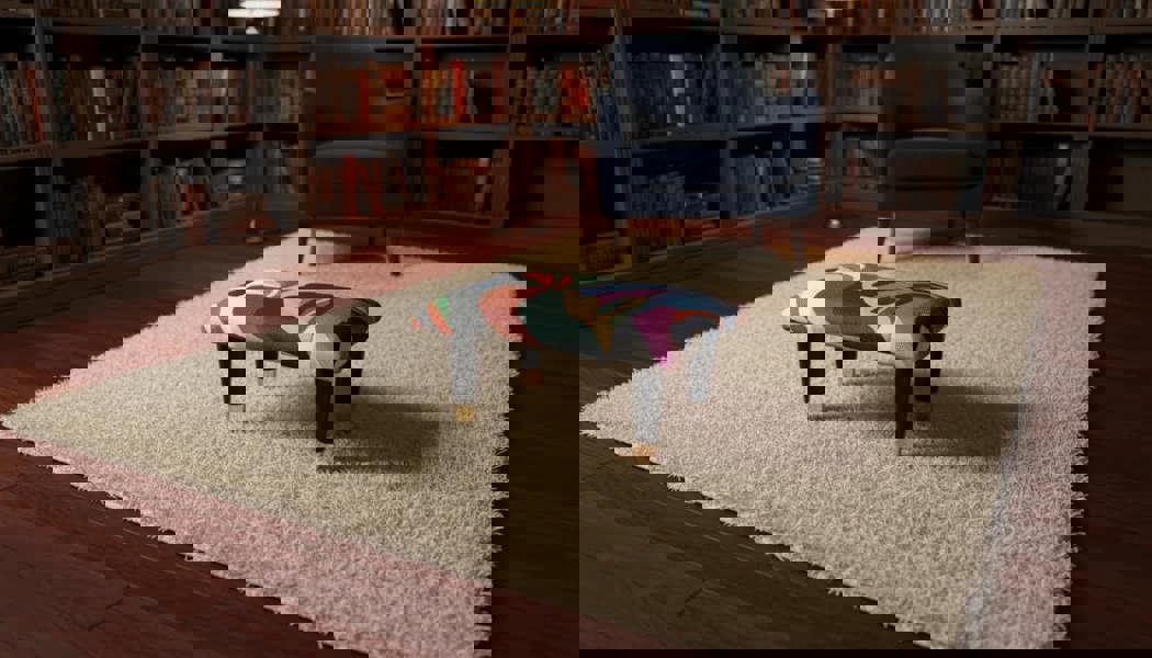 Small Multi - Colour Footrest Pouffe – Handmade Velvet Footstool UK - ISTOOLS