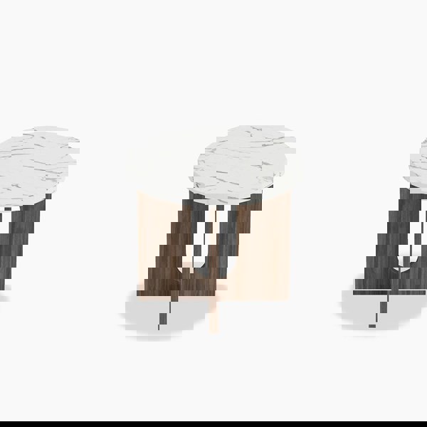 Caravaggio Round Side Table, Marble-Weilai Concept