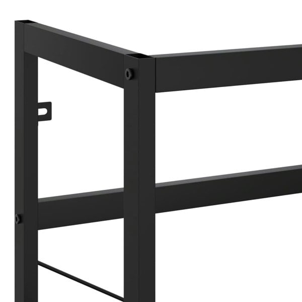 Berkfield Bathroom Washbasin Frame Black 59x38x83 cm Iron