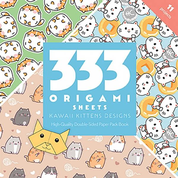 333 Origami Sheets Kawaii Kittens Designs