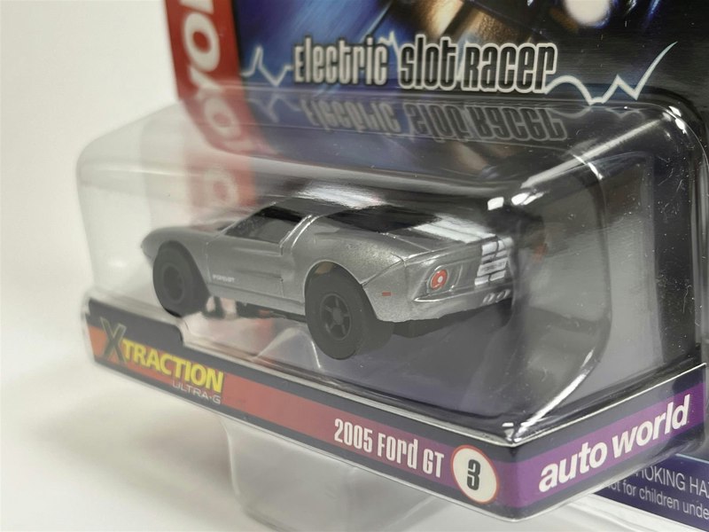 Auto World Slot Cars 2005 Ford GT Grey X Traction Flame Throwers HO Scale SC366-3