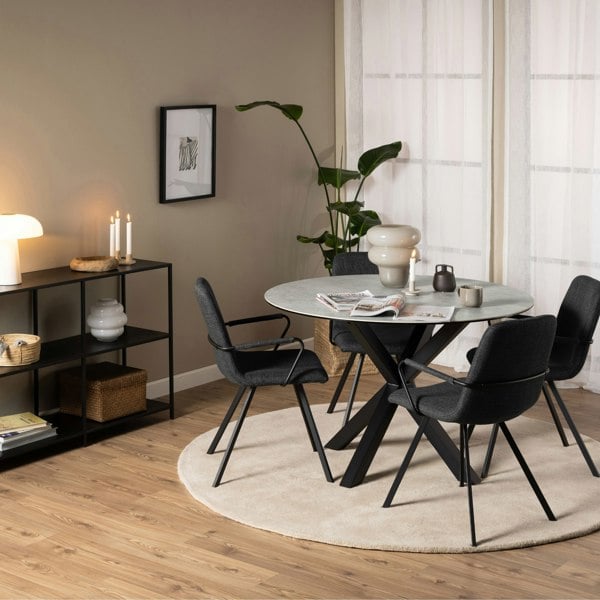 Furniture To Go Heaven Dining Table with Ceramic Grey Top