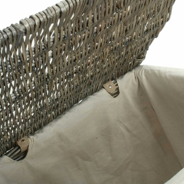 Wicker Square Laundry Basket