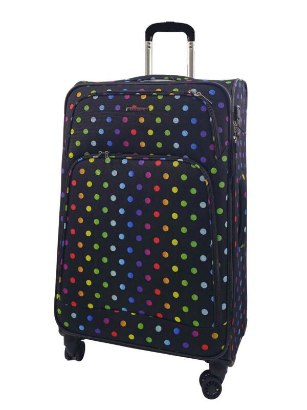 Eagle Luggage Lightweight Print Suitcases 8 Wheel Luggage Travel Soft Bags Set
