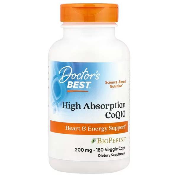 Doctor's Best High Absorption CoQ10 with BioPerine, 200mg - 180 vcaps
