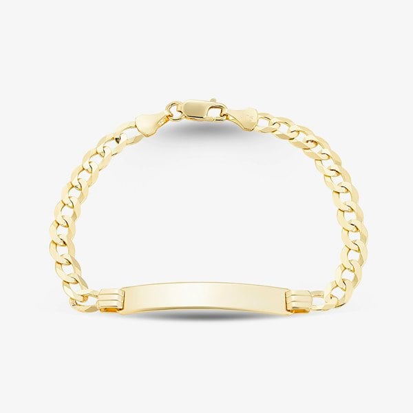 T. H. Baker 9ct Yellow Gold 7.5 Inch ID Curb Chain Bracelet SIDB-580-9Y-7.5