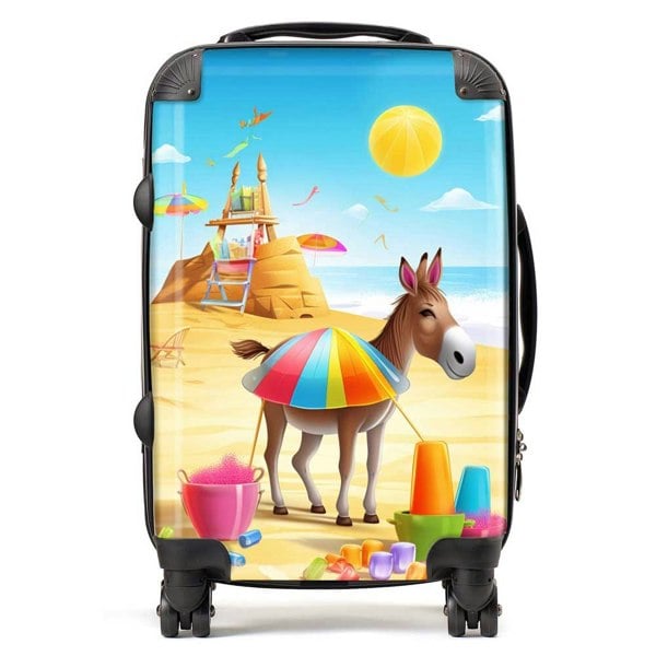 Warren Reed Donkey On A Beach Holiday Suitcase