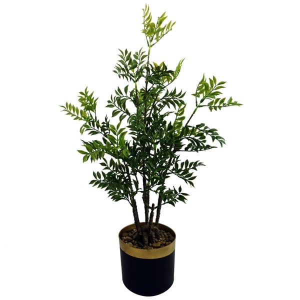 Leaf 60cm Artificial Nandina Bonsai Ficus Tree