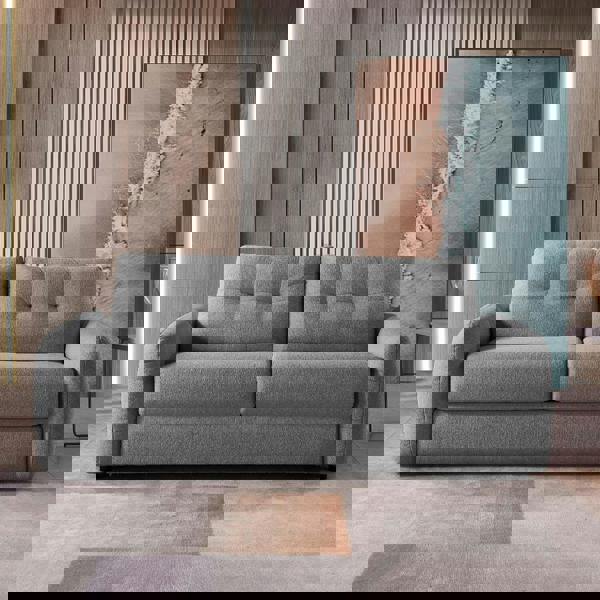 Furnishings For Less Aspen Fabric 3 Seater Manual Pull Out Large Sofa Bed Beige or Grey