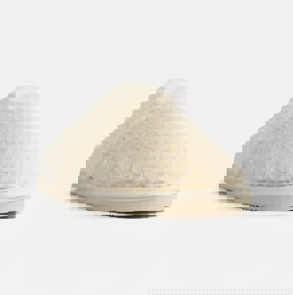 Jo & Joe HELGA Womens Mule Faux Fur Slippers Cream