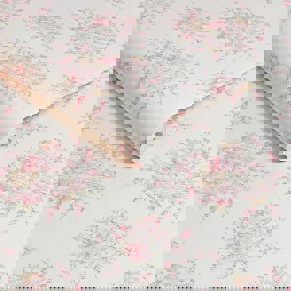 Shabby Chic Rachel Ashwell Rose Blossom Pink Wallpaper | Multi