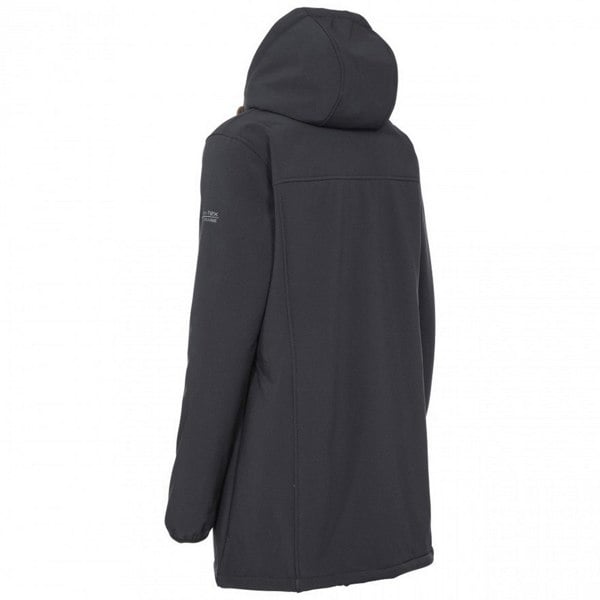 Trespass Women's Kristen Longer Length Hooded Waterproof Jacket - Black