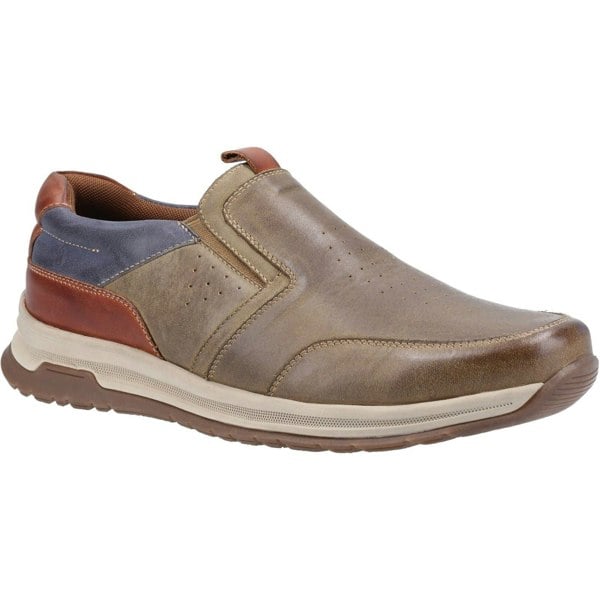 Hush Puppies Cole Men's Shoes in Khaki/Navy/Tan Leather Mix