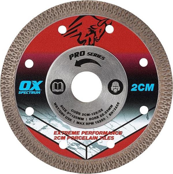 OX Pro 2CM Porcelain Cutting Blade  125-22.23mm