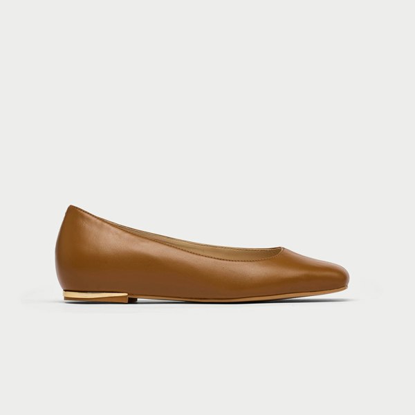 Calla Lucinda Flat Shoes for Bunions & Wide Feet - Tan Leather